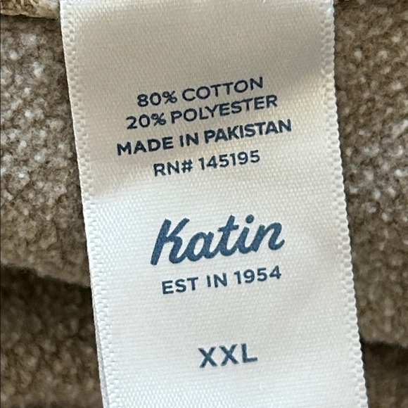 Katin Mineral-Dyed Embroidered Logo Sweatshirt in Cement XXL w MEASUREMENTS - Picture 9 of 11